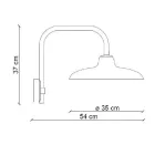 Suspenderet lampe sort keramik og jern industriel vintage design - Bew Viadurini