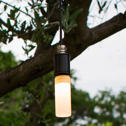 Ophængt udendørs LED-lampe i aluminium Made in Italy - Flaming Viadurini