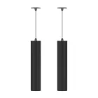 Nedhængt forsænket lampe i hvid eller sort aluminium, 2 stk - Rebolla Viadurini