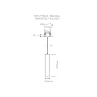 Nedhængt forsænket lampe i hvid eller sort aluminium, 2 stk - Rebolla Viadurini