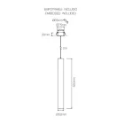 Nedhængt forsænket lampe i hvid eller sort aluminium, 2 stk - Rebolla Viadurini