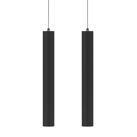 Dekorativ nedhængt lampe i hvid eller sort aluminium, 2 stk - Rebolla Viadurini