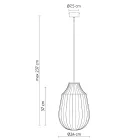 Ophængt Lampe Design Forlænget i Hvidt Filigran Glas - Campingvogn Viadurini