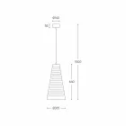 Design ophængt lampe lavet af Italien Lavet i Italien - Cervino Aldo Bernardi Viadurini