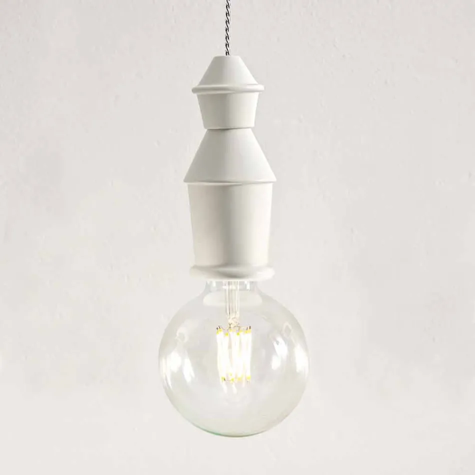 Ophængt lampe af keramisk design - skæbne af Aldo Bernardi Viadurini