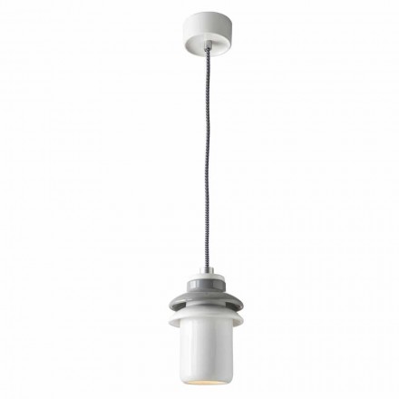 Suspenderet lampe af moderne design i keramik lavet i Italien Asien Viadurini