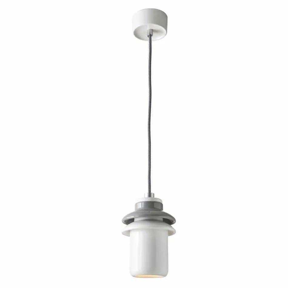 Suspenderet lampe af moderne design i keramik lavet i Italien Asien Viadurini