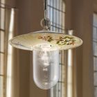 Udendørs hængende lampe i aluminium håndmalet blomsterdekor - Genova Viadurini