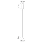 Suspenderet Lampe Sort Aluminium Wire Cone Lille Minimal Design - Mercado Viadurini