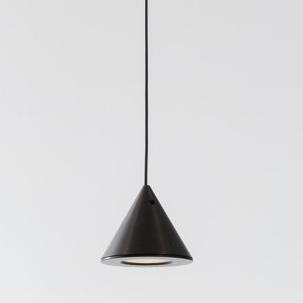 Suspenderet Lampe Sort Aluminium Wire Cone Lille Minimal Design - Mercado Viadurini