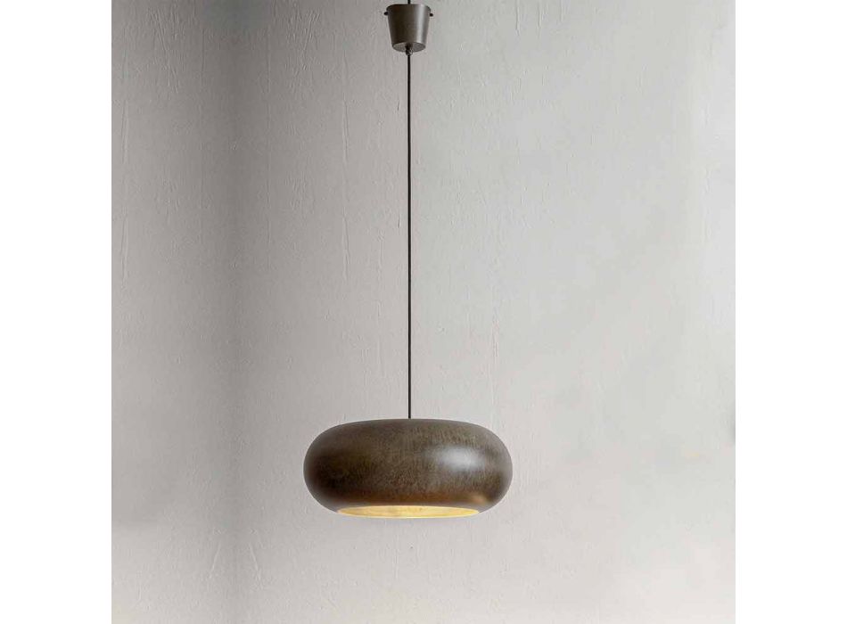 Hængt lampe i ståldiameter 500 mm - Materia Aldo Bernardi Viadurini