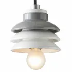 Suspension lampe i keramik og moderne aluminium lavet i Italien Asien Viadurini