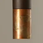 Ophængt lampe i keramik og kobber håndlavet i Italien - Toscot Match Viadurini