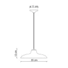 Pendellampe i sort keramik og jern industrielt vintage design - Bew Viadurini