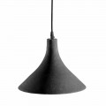 Hængende lampe i antracit stentøj og hvidt interiør moderne design - Edmondo