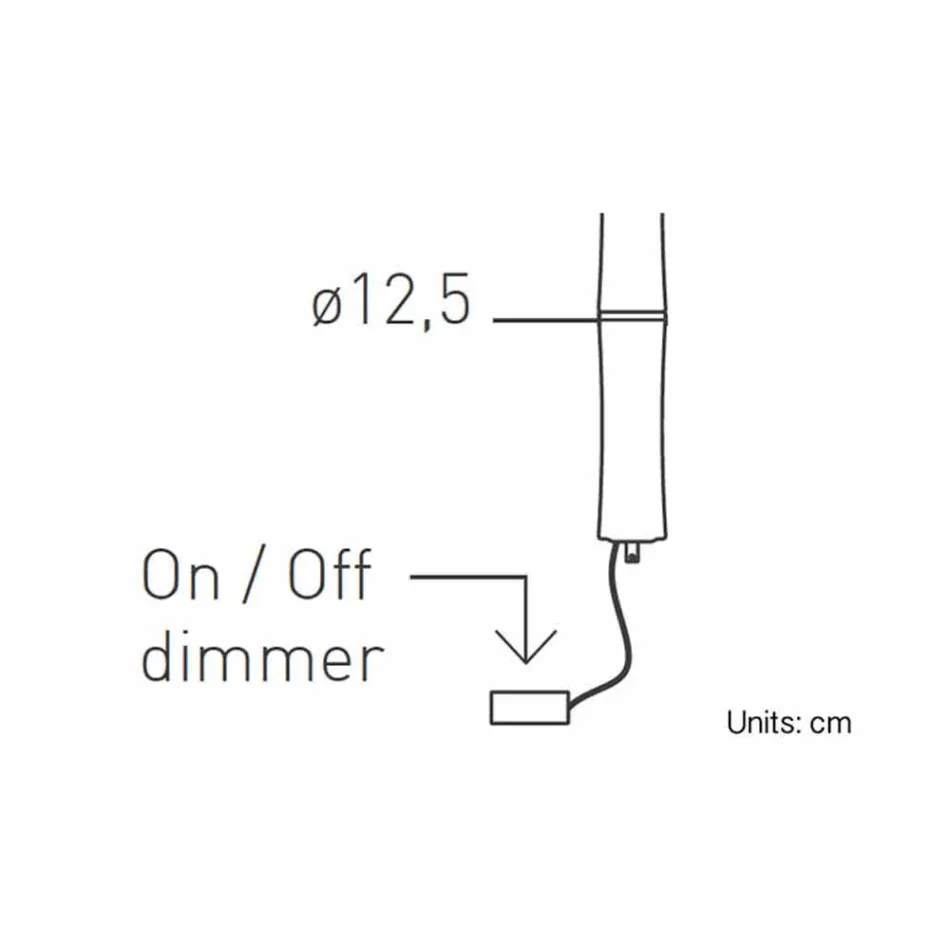 Hængende lampe i hvid polyethylen og metal fremstillet i Italien - Asturien Viadurini