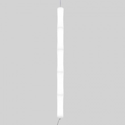 Hængende lampe i hvid polyethylen og metal fremstillet i Italien - Asturien Viadurini