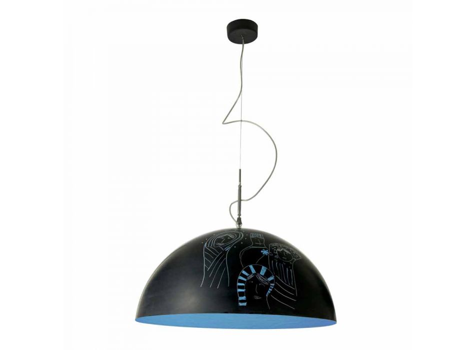 Hængelampe i harpiks In-es.artdesign Halvmåne Moderne tavle Viadurini