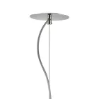Pendellampe i venetiansk glas og forkromet metal, fremstillet i Italien - Calima Viadurini