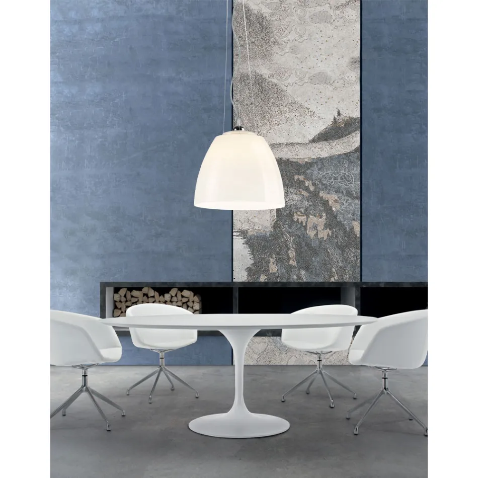 Håndblæst venetiansk glas hængelampe - Flora Viadurini