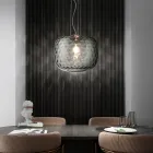 Håndlavet venetiansk blæst glas hængende lampe - Cloe Balloton Viadurini