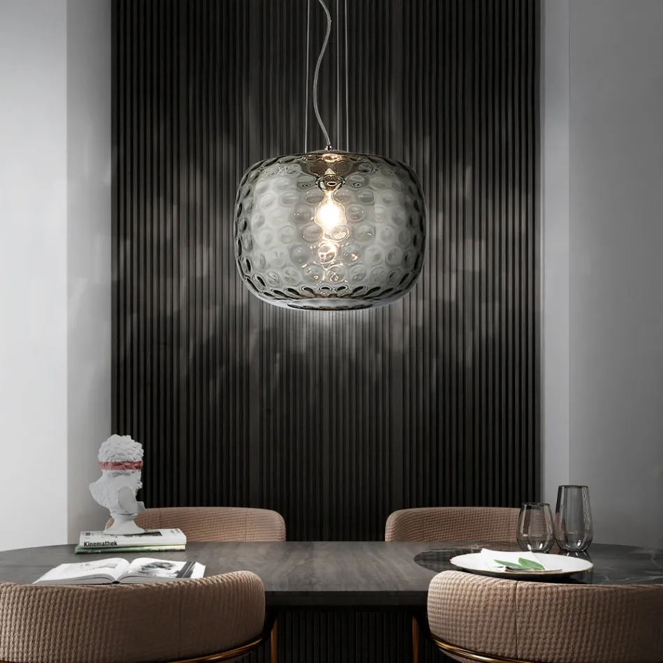 Håndlavet venetiansk blæst glas hængende lampe - Cloe Balloton Viadurini