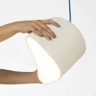 Moderne ophængt lampe In-es.artdesign Lys 2 i farvet lapren Viadurini