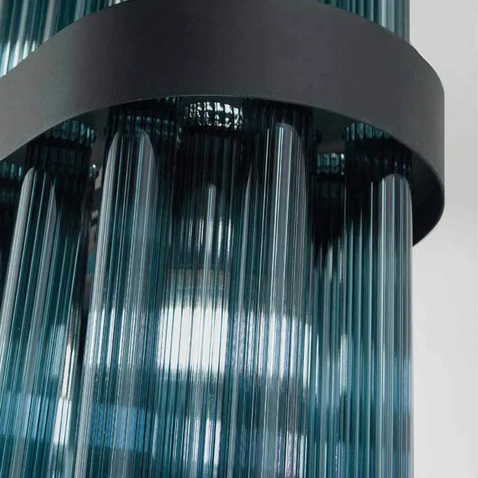 Moderne suspenderet lampe i luksus blæst glas lavet i Italien - Maesta Viadurini