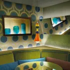 Flerfarvet hængelampe Slide Otello Hængende aluminium lavet i Italien Viadurini