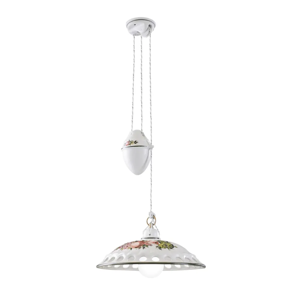 Håndlavet keramisk op- og nedhængende lampe med Passanastri - Napoli Viadurini