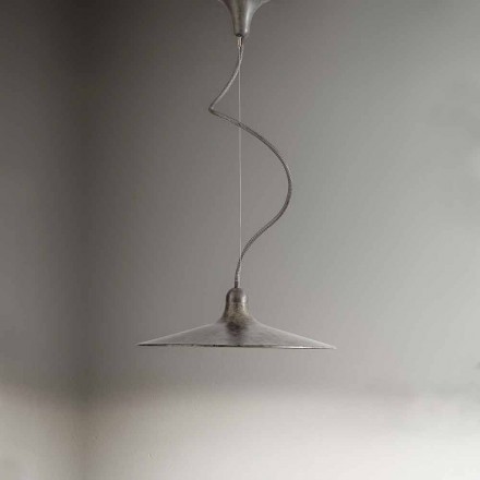 Vintage ophængt lampe i aluminium fremstillet i Italien - Sassmaòr Viadurini