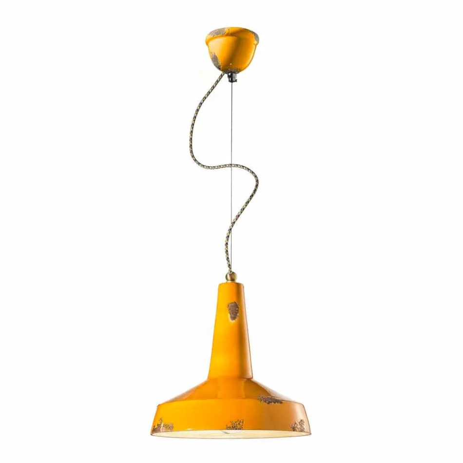 retro stil håndlavede loftlampe Ferroluce Viadurini