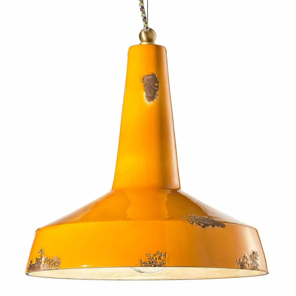 retro stil håndlavede loftlampe Ferroluce Viadurini