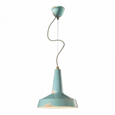 retro stil håndlavede loftlampe Ferroluce Viadurini