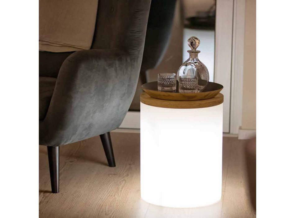 Bordlampe til udendørs eller indendørs design med LED, Solar eller E27 - Tamburostar Viadurini