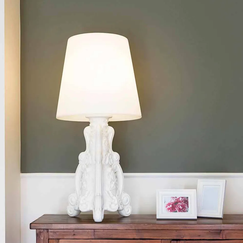 Farvet bordlampe Slide Lady of Love moderne design lavet i Italien Viadurini