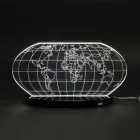 Planisphere Led bordlampe i lasergraveret akrylkrystal - Rihanna Viadurini