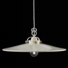 Vintage lampe i poleret keramisk suspension og gyldne skruer Betty Viadurini
