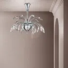 Lysekrone 21 lys i håndlavet Venedig glas og metal - Jason Viadurini