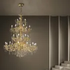 Lysekrone 27 lys i venetiansk glas Håndlavet i Italien - florentinsk Viadurini