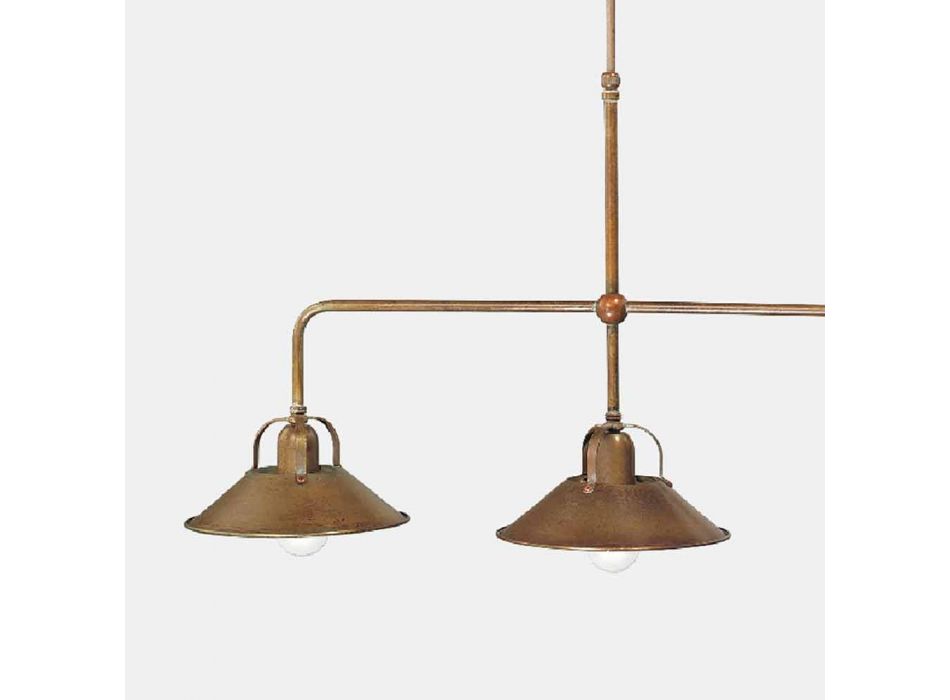 3 lysekrone i messing Vintage Design lavet i Italien - Cascina af Il Fanale Viadurini
