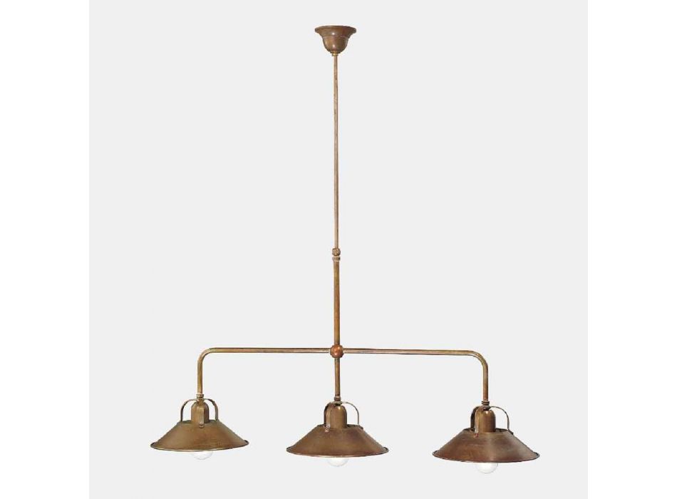3 lysekrone i messing Vintage Design lavet i Italien - Cascina af Il Fanale Viadurini