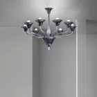 Venetiansk glas lysekrone 8 lys lavet i Italien - Ismail Viadurini