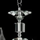 Lysekrone 8 desgin lys glas med cristallo Ivy dekorationer Viadurini