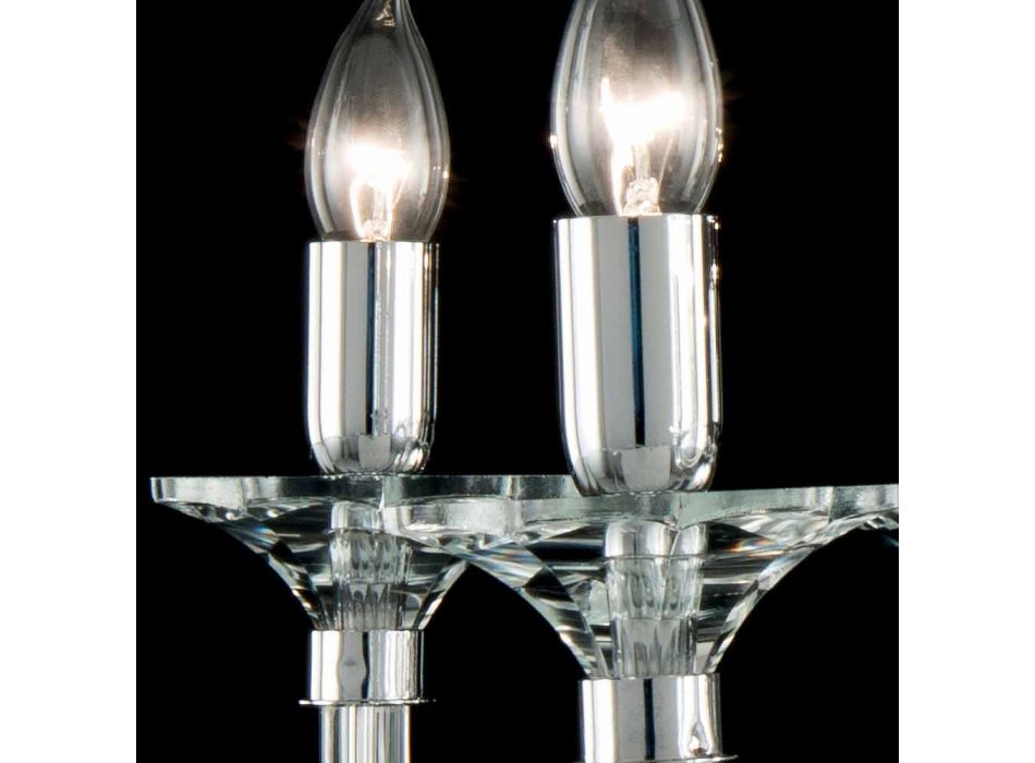 Lysekrone 8 desgin lys glas med cristallo Ivy dekorationer Viadurini