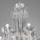 12 lys håndlavet lysekrone fra venetiansk glas, fremstillet i Italien - Regina Viadurini