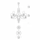 Lysekrone med 16 lys håndlavet i Venedigglas, fremstillet i Italien - Milagros Viadurini