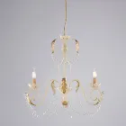 5-lys lysekrone i metal og krystal til dramatisk belysning – Perla Viadurini