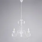 5-lys lysekrone i metal og krystal til dramatisk belysning – Perla Viadurini