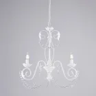 5-lys lysekrone i metal og krystal til dramatisk belysning – Perla Viadurini